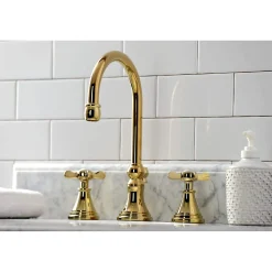 Kingston Brass KS298XBEX-P Essex Widespread Bathroom Faucet with Brass Pop-Up