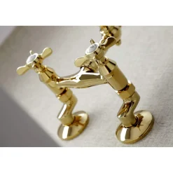 Kingston Brass KS322XBEX-P 6-Inch Adjustable Center Wall Mount Kitchen Faucet