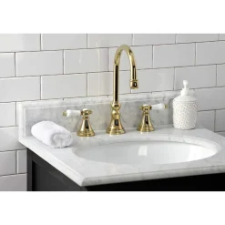 Kingston Brass KS298XBPL-P Bel Air Widespread Bathroom Faucet with Brass Pop-Up