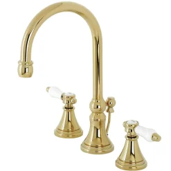 Kingston Brass KS298XBPL-P Bel Air Widespread Bathroom Faucet with Brass Pop-Up