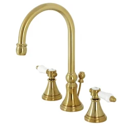 Kingston Brass KS298XBPL-P Bel Air Widespread Bathroom Faucet with Brass Pop-Up