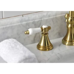 Kingston Brass KS298XBPL-P Bel Air Widespread Bathroom Faucet with Brass Pop-Up