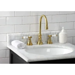 Kingston Brass KS298XBPL-P Bel Air Widespread Bathroom Faucet with Brass Pop-Up