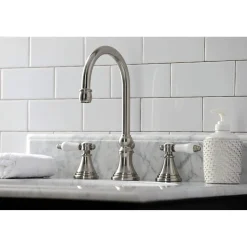 Kingston Brass KS298XBPL-P Bel Air Widespread Bathroom Faucet with Brass Pop-Up