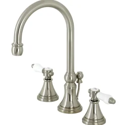 Kingston Brass KS298XBPL-P Bel Air Widespread Bathroom Faucet with Brass Pop-Up