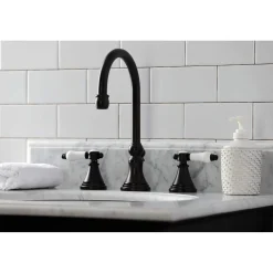 Kingston Brass KS298XBPL-P Bel Air Widespread Bathroom Faucet with Brass Pop-Up