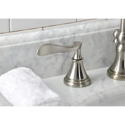 Kingston Brass KS298XCFL-P Century Widespread Bathroom Faucet with Brass Pop-Up