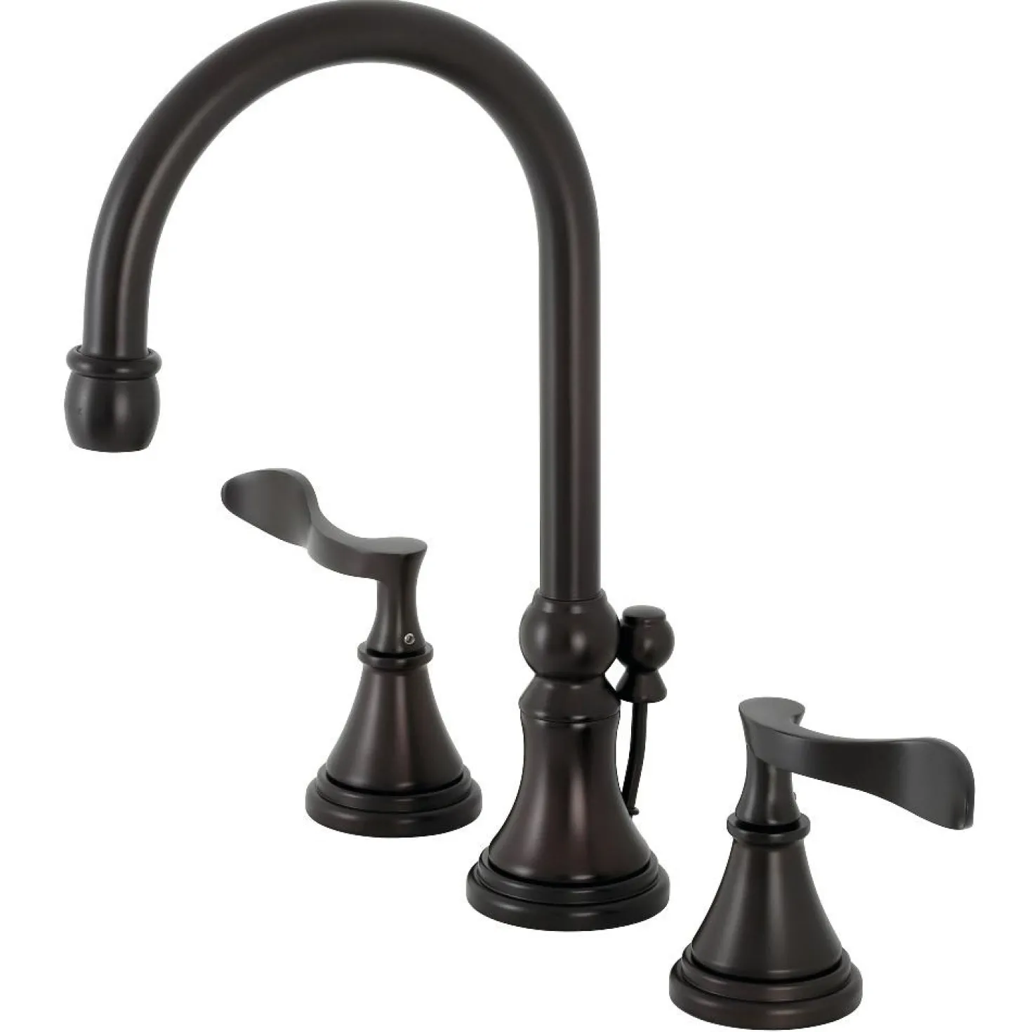 Kingston Brass KS298XCFL-P Century Widespread Bathroom Faucet with Brass Pop-Up