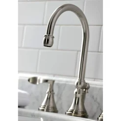 Kingston Brass KS298XCFL-P Century Widespread Bathroom Faucet with Brass Pop-Up