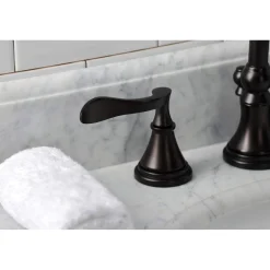 Kingston Brass KS298XCFL-P Century Widespread Bathroom Faucet with Brass Pop-Up
