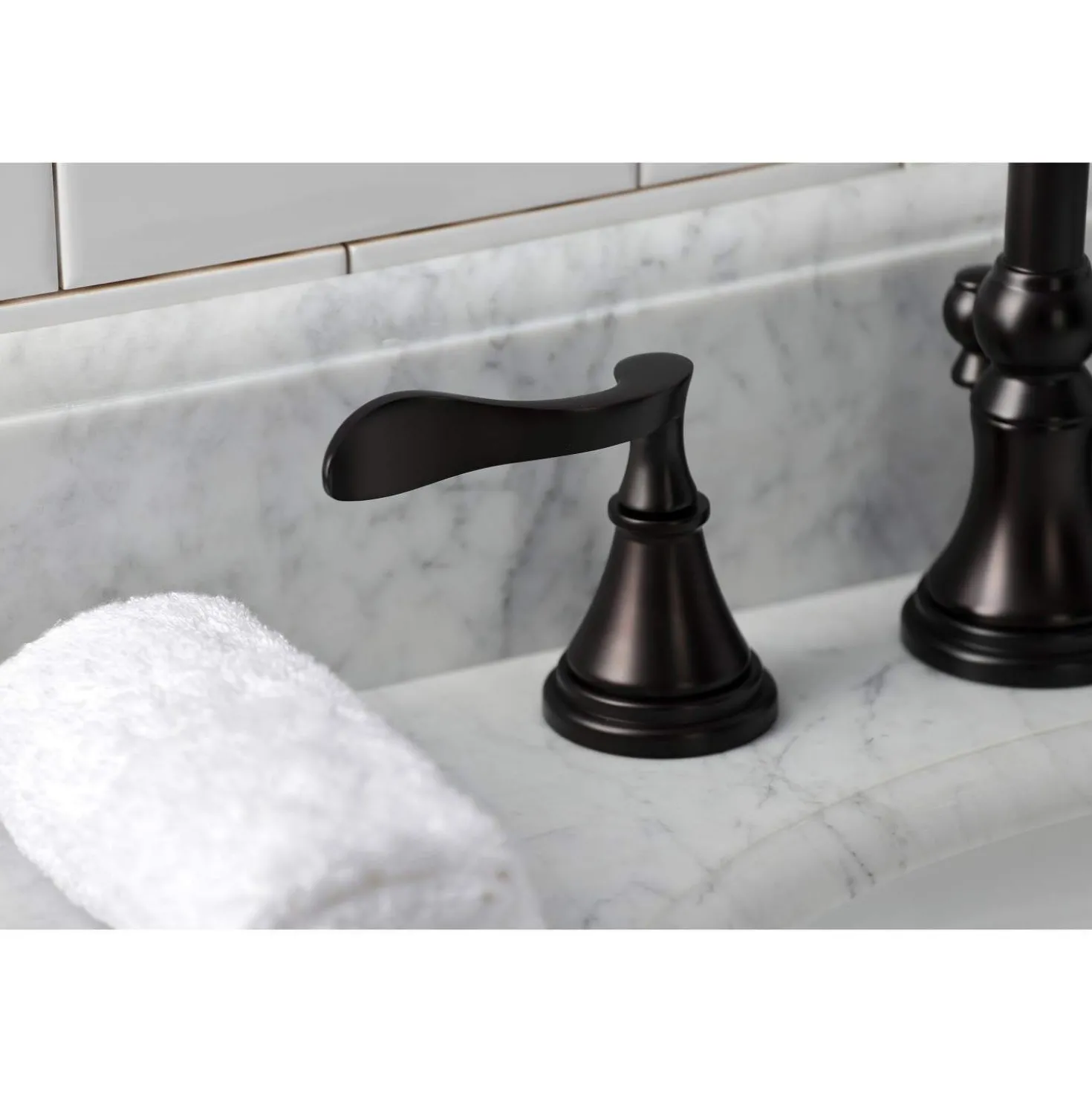 Kingston Brass KS298XCFL-P Century Widespread Bathroom Faucet with Brass Pop-Up