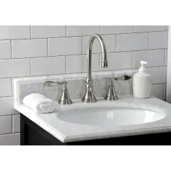 Kingston Brass KS298XCFL-P Century Widespread Bathroom Faucet with Brass Pop-Up