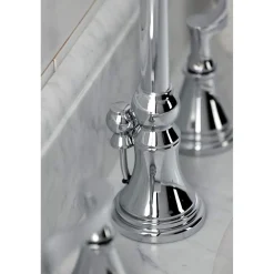 Kingston Brass KS298XCFL-P Century Widespread Bathroom Faucet with Brass Pop-Up