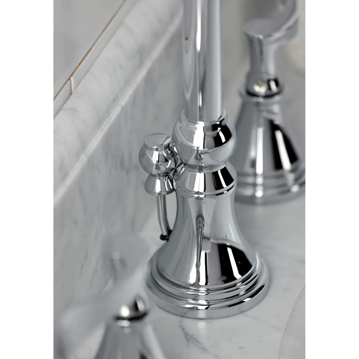 Kingston Brass KS298XCFL-P Century Widespread Bathroom Faucet with Brass Pop-Up