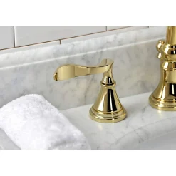 Kingston Brass KS298XCFL-P Century Widespread Bathroom Faucet with Brass Pop-Up