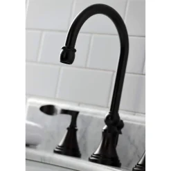 Kingston Brass KS298XCFL-P Century Widespread Bathroom Faucet with Brass Pop-Up