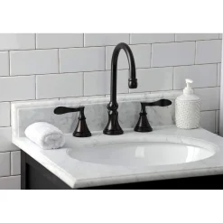 Kingston Brass KS298XCFL-P Century Widespread Bathroom Faucet with Brass Pop-Up