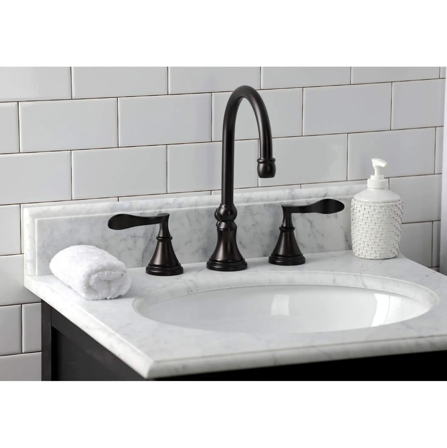 Kingston Brass KS298XCFL-P Century Widespread Bathroom Faucet with Brass Pop-Up