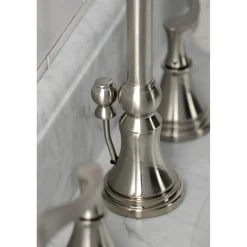 Kingston Brass KS298XCFL-P Century Widespread Bathroom Faucet with Brass Pop-Up