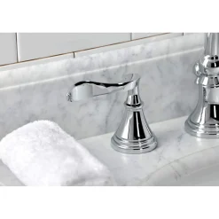 Kingston Brass KS298XCFL-P Century Widespread Bathroom Faucet with Brass Pop-Up