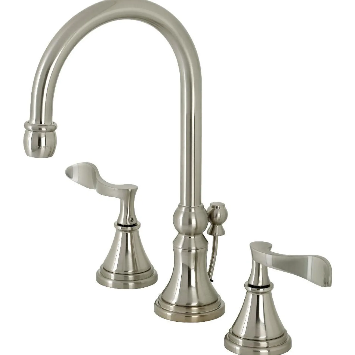 Kingston Brass KS298XCFL-P Century Widespread Bathroom Faucet with Brass Pop-Up