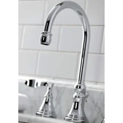 Kingston Brass KS298XCFL-P Century Widespread Bathroom Faucet with Brass Pop-Up