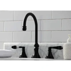 Kingston Brass KS298XDFL-P NuFrench Widespread Bathroom Faucet with Brass Pop-Up