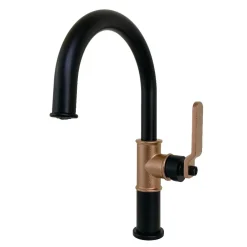 Kingston Brass KS223XKL-P Whitaker Single-Handle Bathroom Faucet with Push Pop-Up