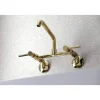 Kingston Brass KS823X-P Concord Two-Handle Wall-Mount Kitchen Faucet