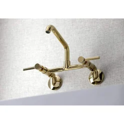 Kingston Brass KS823X-P Concord Two-Handle Wall-Mount Kitchen Faucet