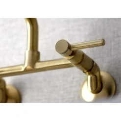 Kingston Brass KS823X-P Concord Two-Handle Wall-Mount Kitchen Faucet