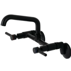 Kingston Brass KS823X-P Concord Two-Handle Wall-Mount Kitchen Faucet