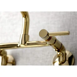 Kingston Brass KS823X-P Concord Two-Handle Wall-Mount Kitchen Faucet