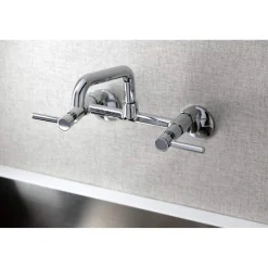 Kingston Brass KS823X-P Concord Two-Handle Wall-Mount Kitchen Faucet