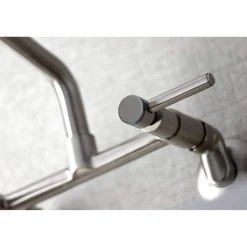 Kingston Brass KS823X-P Concord Two-Handle Wall-Mount Kitchen Faucet