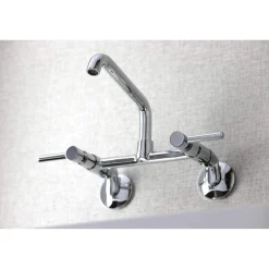 Kingston Brass KS823X-P Concord Two-Handle Wall-Mount Kitchen Faucet