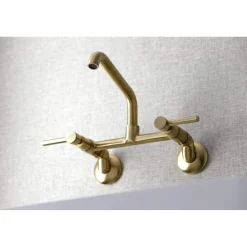 Kingston Brass KS823X-P Concord Two-Handle Wall-Mount Kitchen Faucet