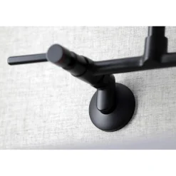 Kingston Brass KS823X-P Concord Two-Handle Wall-Mount Kitchen Faucet