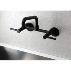 Kingston Brass KS823X-P Concord Two-Handle Wall-Mount Kitchen Faucet