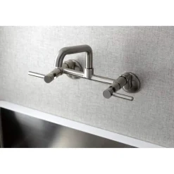 Kingston Brass KS823X-P Concord Two-Handle Wall-Mount Kitchen Faucet