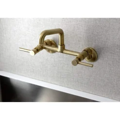 Kingston Brass KS823X-P Concord Two-Handle Wall-Mount Kitchen Faucet