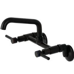 Kingston Brass KS823X-P Concord Two-Handle Wall-Mount Kitchen Faucet