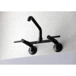 Kingston Brass KS823X-P Concord Two-Handle Wall-Mount Kitchen Faucet