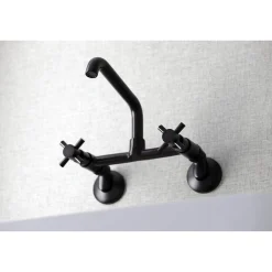 Kingston Brass KS423X-P Concord Two-Handle Wall-Mount Kitchen Faucet
