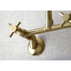 Kingston Brass KS423X-P Concord Two-Handle Wall-Mount Kitchen Faucet