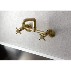 Kingston Brass KS423X-P Concord Two-Handle Wall-Mount Kitchen Faucet