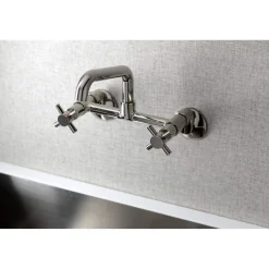 Kingston Brass KS423X-P Concord Two-Handle Wall-Mount Kitchen Faucet