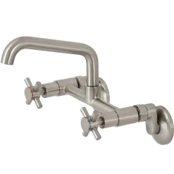 Kingston Brass KS423X-P Concord Two-Handle Wall-Mount Kitchen Faucet