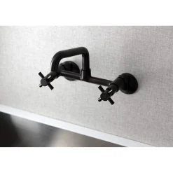 Kingston Brass KS423X-P Concord Two-Handle Wall-Mount Kitchen Faucet