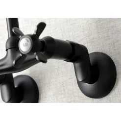 Kingston Brass KS114X-P Essex Two Handle Wall Mount Kitchen Faucet